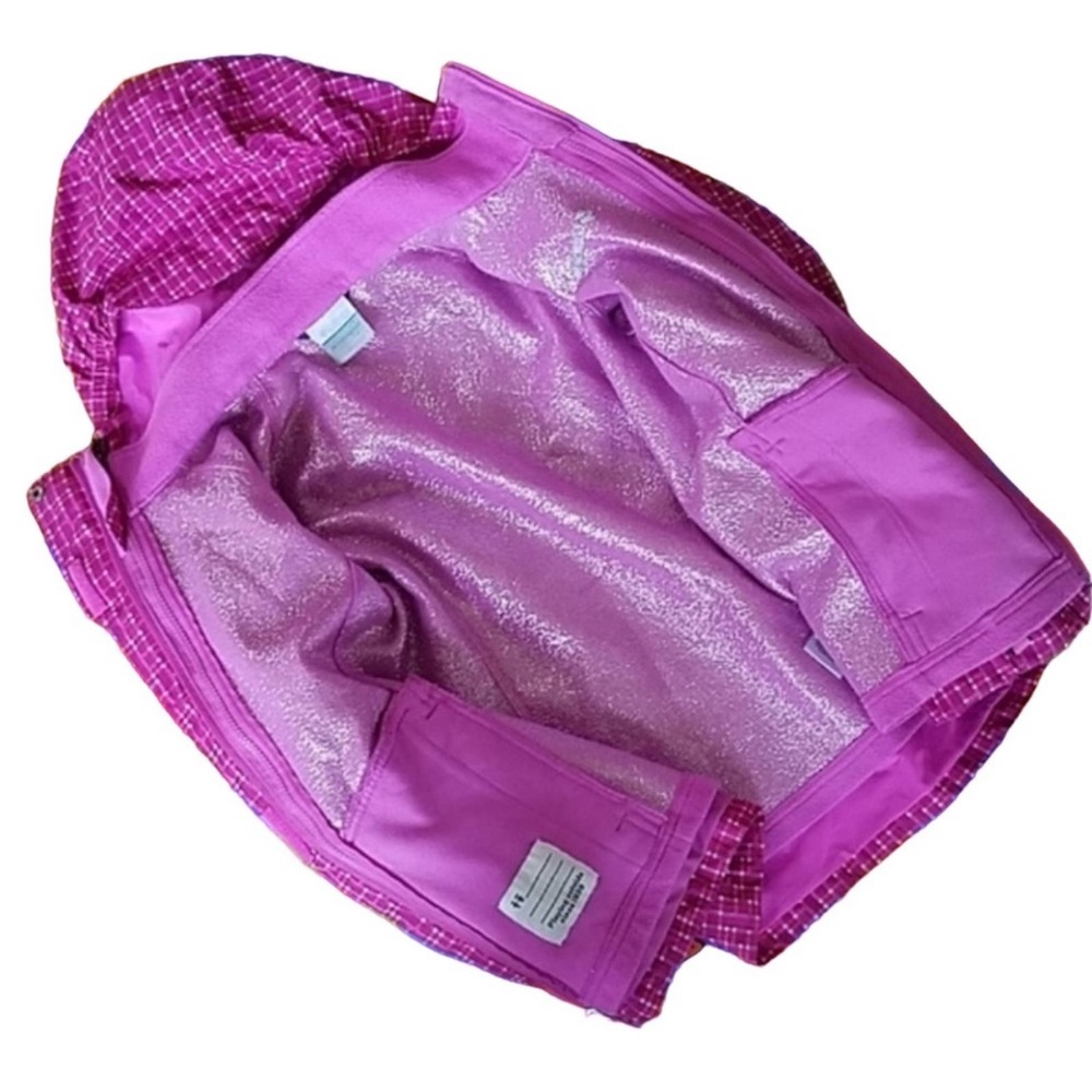 Columbia Pink Plaid 3 in 1 Ski Jacket (L 14/16)